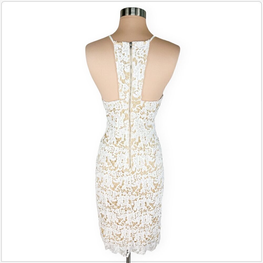 Lulu's Keep My Heart White Crochet Lace High-Low Dress NWT NEW M - Picture 5 of 6